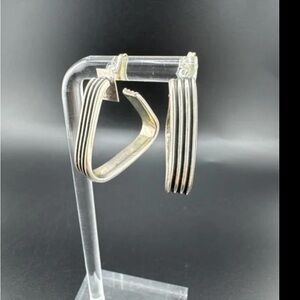 Vintage 925 Mexican Sterling Silver Triangle Earings